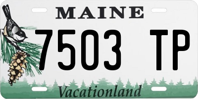 ME license plate 7503TP