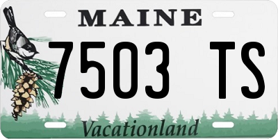 ME license plate 7503TS