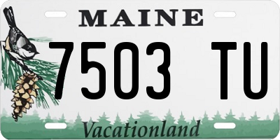 ME license plate 7503TU