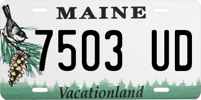 ME license plate 7503UD