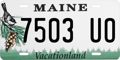 ME license plate 7503UO