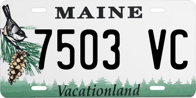 ME license plate 7503VC
