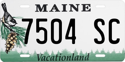 ME license plate 7504SC