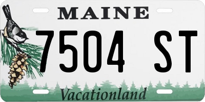ME license plate 7504ST
