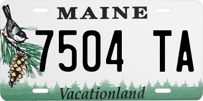 ME license plate 7504TA