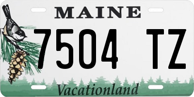ME license plate 7504TZ