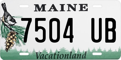 ME license plate 7504UB