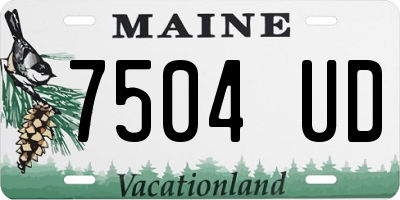 ME license plate 7504UD
