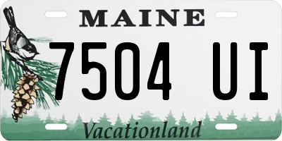 ME license plate 7504UI