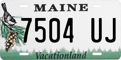 ME license plate 7504UJ