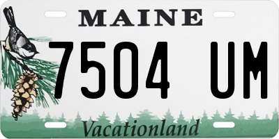ME license plate 7504UM