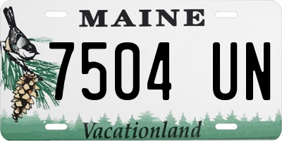 ME license plate 7504UN