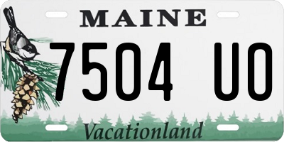 ME license plate 7504UO