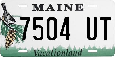 ME license plate 7504UT