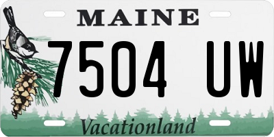 ME license plate 7504UW