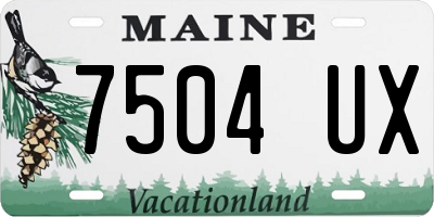 ME license plate 7504UX