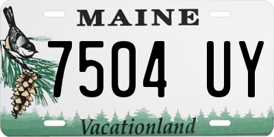 ME license plate 7504UY