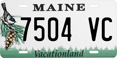 ME license plate 7504VC