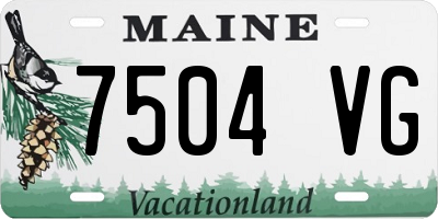 ME license plate 7504VG