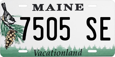 ME license plate 7505SE