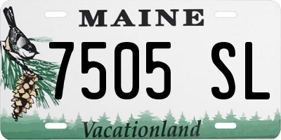 ME license plate 7505SL