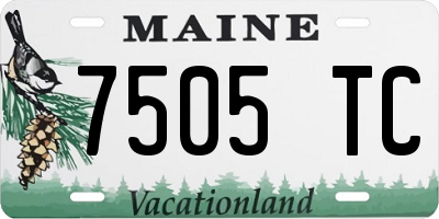 ME license plate 7505TC