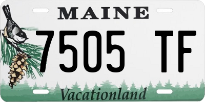 ME license plate 7505TF