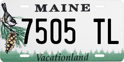 ME license plate 7505TL
