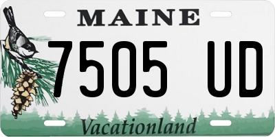 ME license plate 7505UD