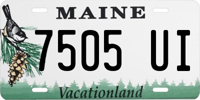 ME license plate 7505UI