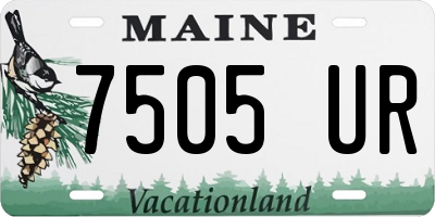 ME license plate 7505UR