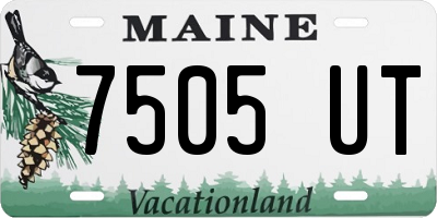 ME license plate 7505UT