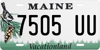 ME license plate 7505UU