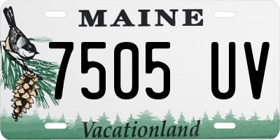 ME license plate 7505UV