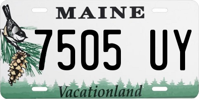 ME license plate 7505UY