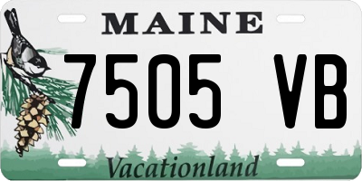 ME license plate 7505VB