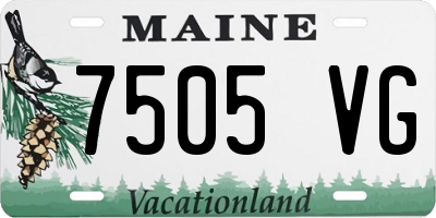 ME license plate 7505VG