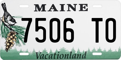 ME license plate 7506TO