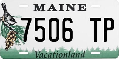 ME license plate 7506TP