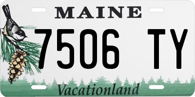 ME license plate 7506TY