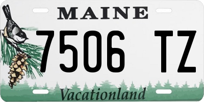 ME license plate 7506TZ