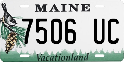 ME license plate 7506UC