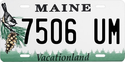 ME license plate 7506UM