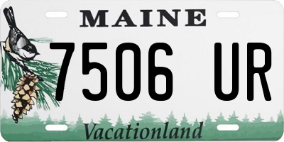 ME license plate 7506UR