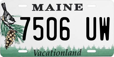 ME license plate 7506UW