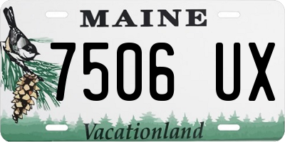 ME license plate 7506UX