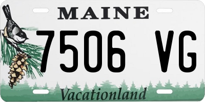 ME license plate 7506VG