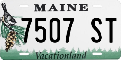 ME license plate 7507ST