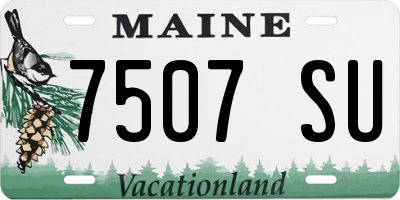 ME license plate 7507SU