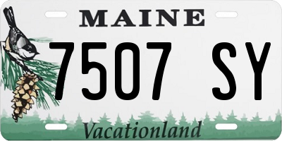 ME license plate 7507SY